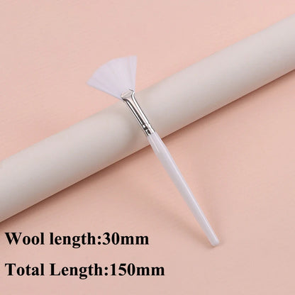 Practical Facial Brushes Fan Makeup Brushes Portable Mask Brush Cosmetic Tools for Women Flexible Facial Soft Mask Applicator
