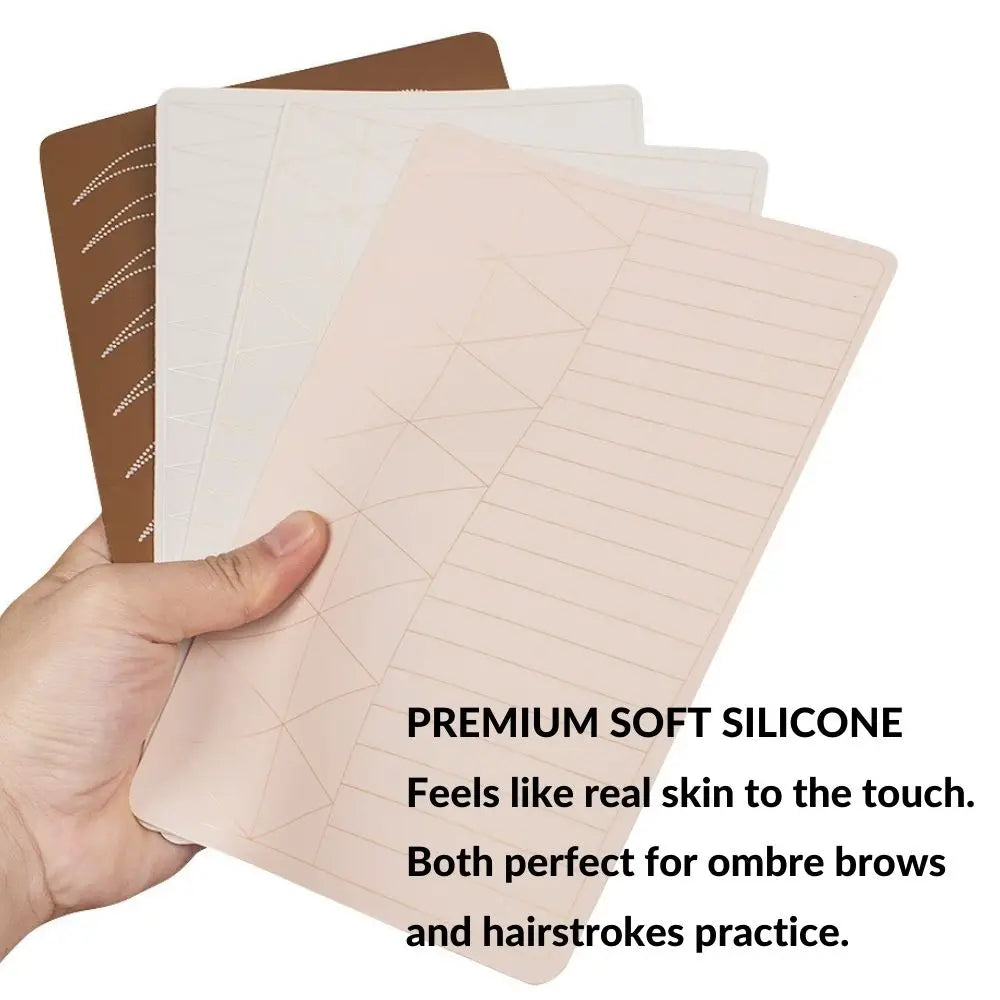 Tattoo Microblading Permanent Makeup Brows Thick Silicone Eyebrows Tattoo Latex Sheet Double Side Practice Skin