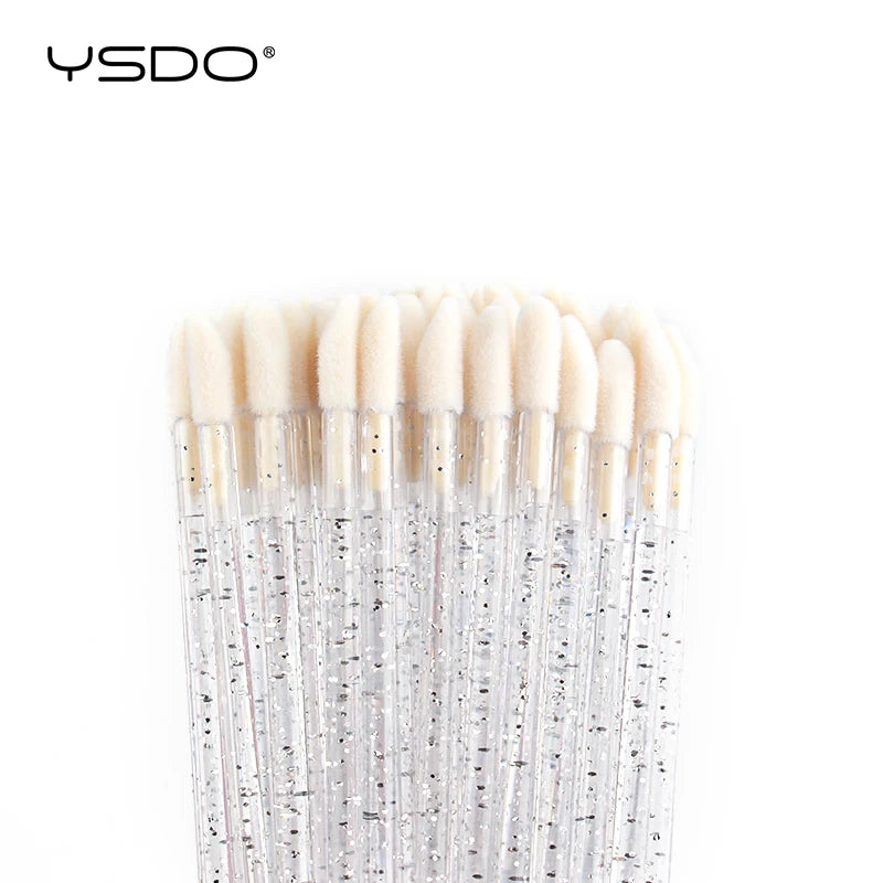 YSDO 5/50 PCS Crystal Lip Brushes Makeup Eyelash Extension Mascara Applicator Lipstick Wands Lip Brush Cosmetic Tools