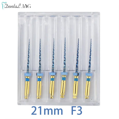 Dental Root Canal File Gold Endo Rotary Super Files Golden Endodontic Files 21mm 25mm Nickel Titainium Instrument Dentistry