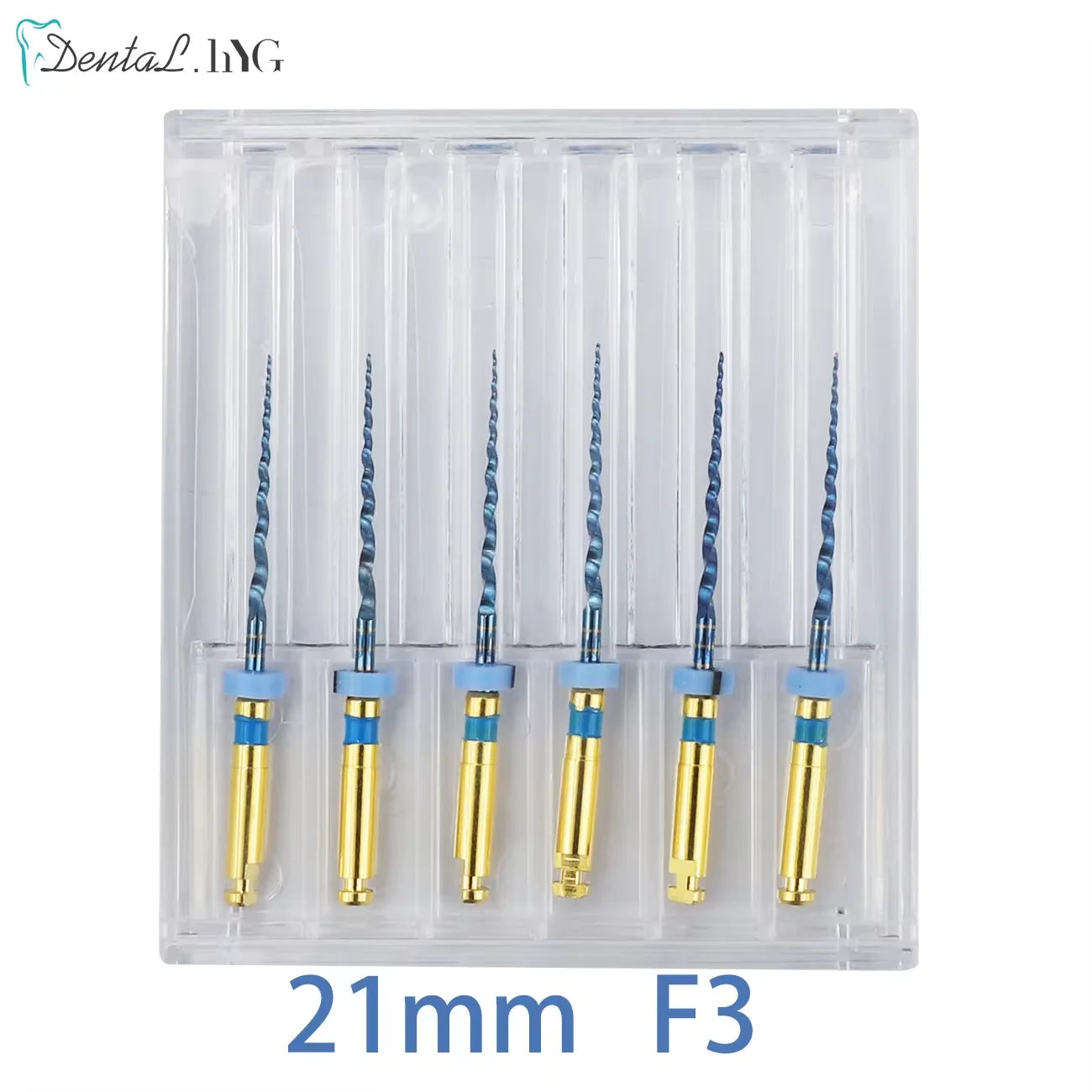 Dental Root Canal File Gold Endo Rotary Super Files Golden Endodontic Files 21mm 25mm Nickel Titainium Instrument Dentistry