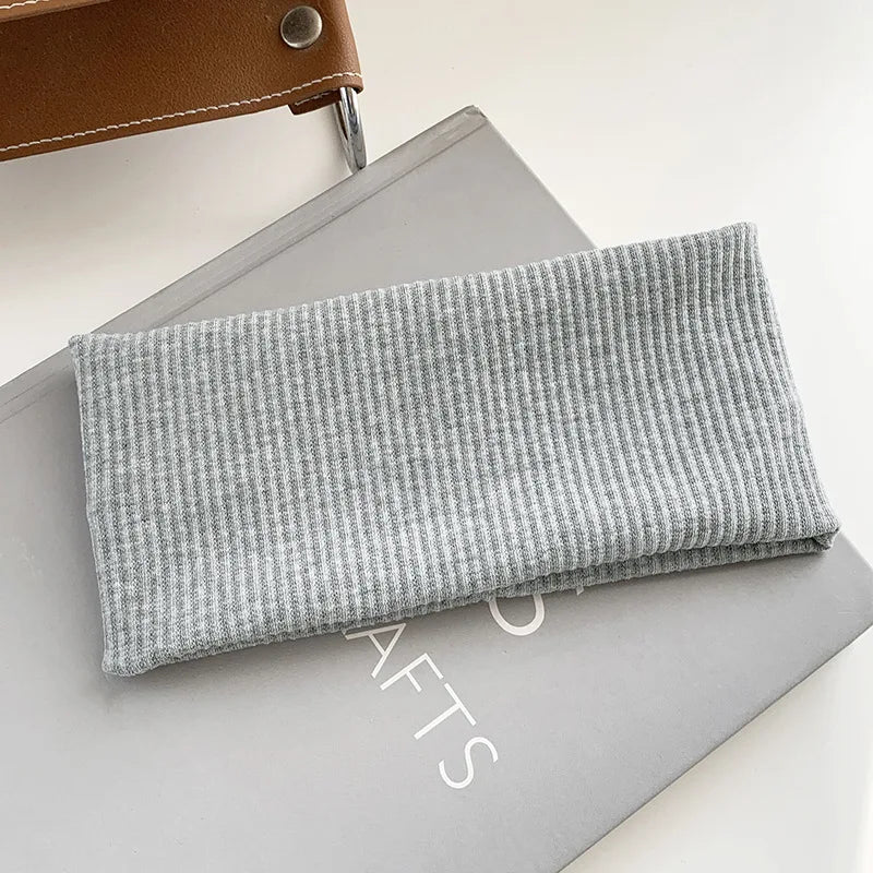 Korean Wide Elastic Hairband for Women Versatile Hair Clips for Washing and Makeup Spring Sports Knitted Headbands