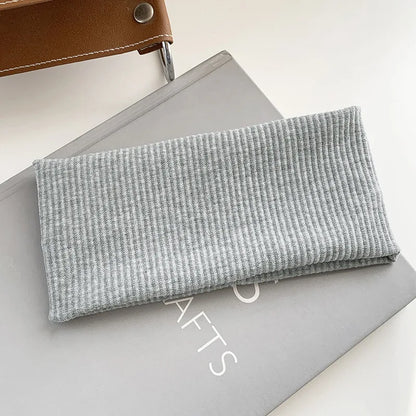 Korean Wide Elastic Hairband for Women Versatile Hair Clips for Washing and Makeup Spring Sports Knitted Headbands