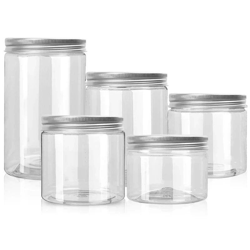 12pcs 30/50/60/80/100/150ml Plastic Container Empty Clear Cosmetic Jars Cream Sample Pot Makeup Food Storage Jar дорожный набор