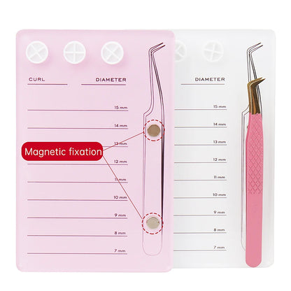 5.3mm Eyelash Extension Scale Holder Display Plate Magnetic Acrylic Lash Board With Glue Pallet Cup Fake Eyelash Pad Makeup Tool
