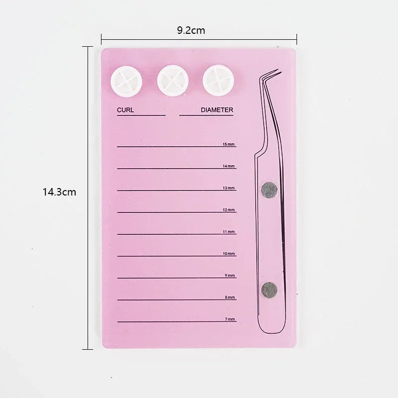 Eyelash Extension Scale Holder Magnetic Acrylic Lash Board Glue Pallet Cup Clean Hygienic False Eyelash Pad Eyelash Makeup Tools