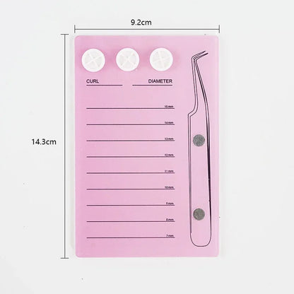 Eyelash Extension Scale Holder Magnetic Acrylic Lash Board Glue Pallet Cup Clean Hygienic False Eyelash Pad Eyelash Makeup Tools