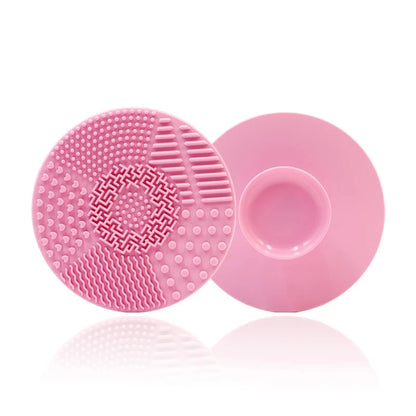 Colorful Brush Cleaner Scrubbe Board Cosmetic Makeup Brush Washing Silicone Gel Cleaning Mat Foundation Makeup Brush Cleaner Pad