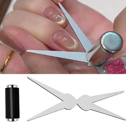 3D Double Headed Nails French Shape Strong Cat Eye Magnet Nail Art Gel Polish Magnetic Effect Manicure Accessories Tools Set