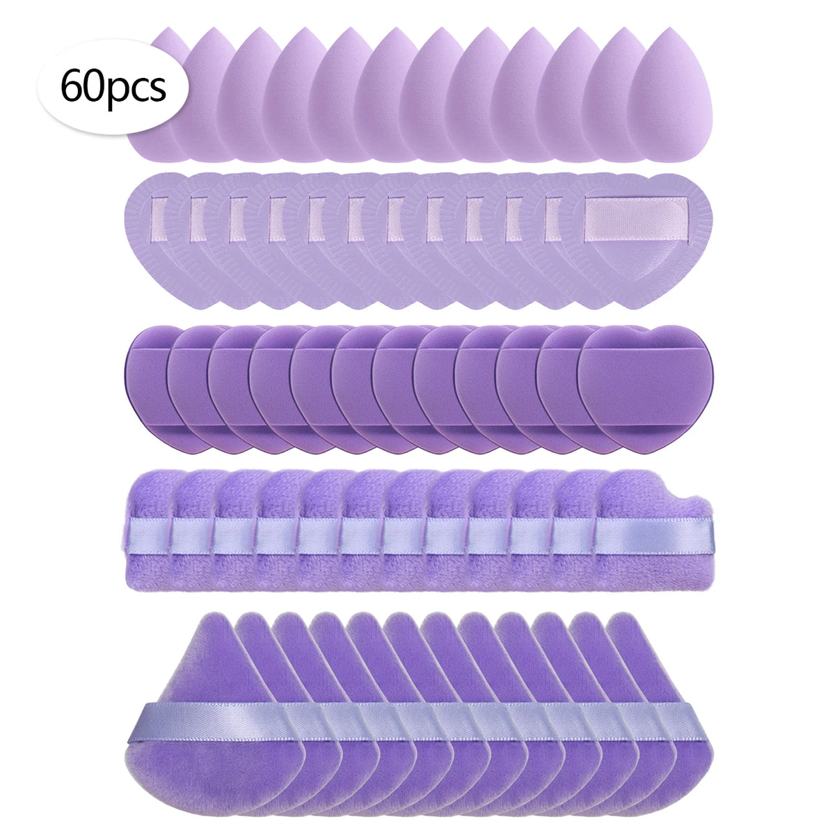 15/30/60 Mini Makeup Sponge Powder Puff Beauty Sponge for Makeup Concealer Liquid Foundation Face Cosmetic Puff Makeup Sponge
