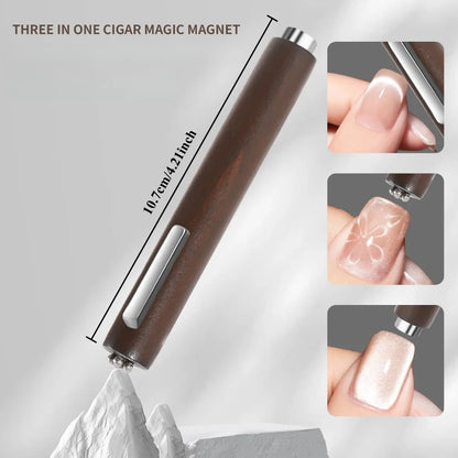 3D Double Headed Nails French Shape Strong Cat Eye Magnet Nail Art Gel Polish Magnetic Effect Manicure Accessories Tools Set