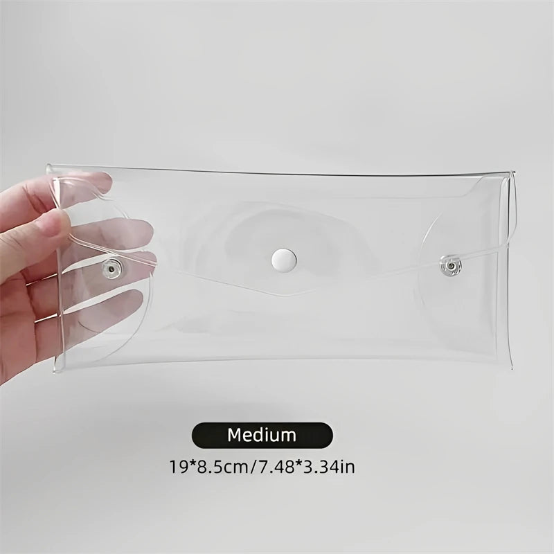 Transparent Cosmetic Bag S/M/L Portable PVC Organizer for Makeup Brushes Toiletry Waterproof Stationery Storage Bags Makeup Tool