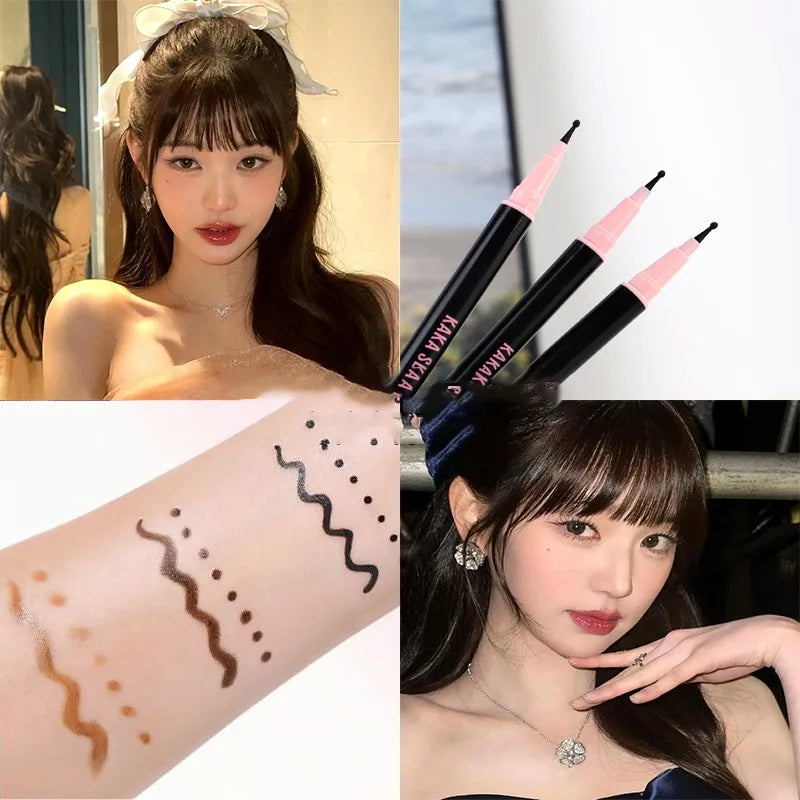 Realistic Natural Freckle Pen Fast Drying Waterproof Lifelike Round Head Freckle Spot Stamp Lasting Non-fading Dot Mole Makeup