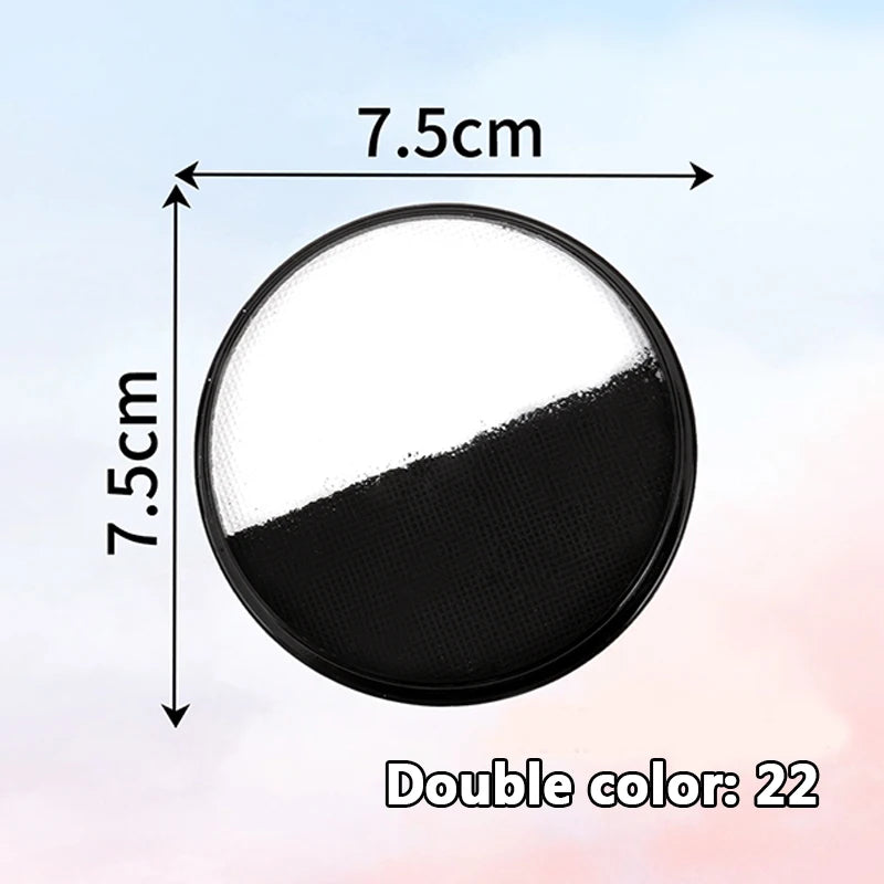 30G Multicolor Watercolor Face Paint,Dual-Tone,Easy Wash Water-Based Body Art for Stage Makeup,Art Supplies Christmas, Halloween