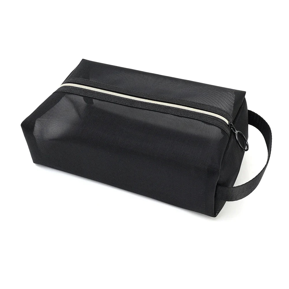 3pcs Mesh Clear Cosmetic Bags S/M/L Size Black Makeup Bag Portable Outdoors Travel Organizer Case Lipstick Storage Pouch Gifts