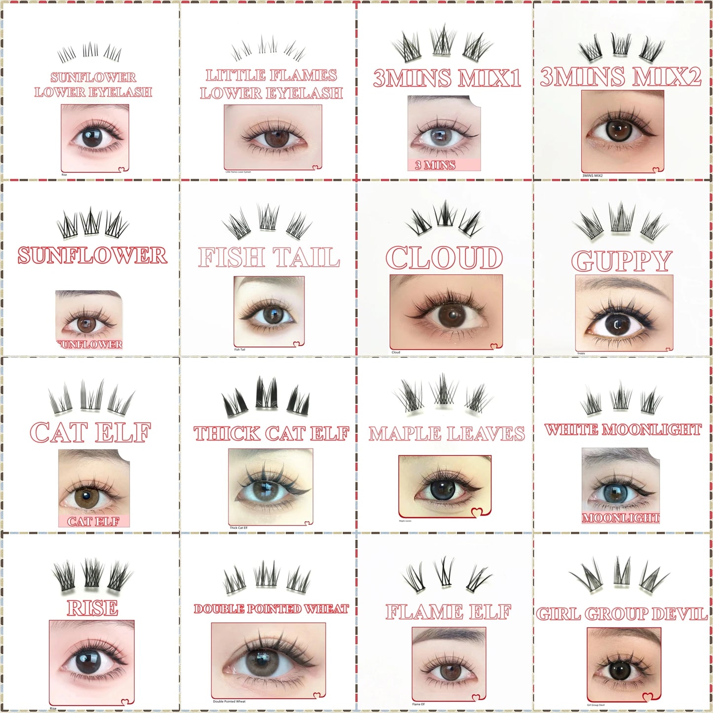 Mix 32Rows Eyeslashes Extension Personal Professional Individual Cluster Grafting Wholesale Large Capacity Flowerknow Makeup