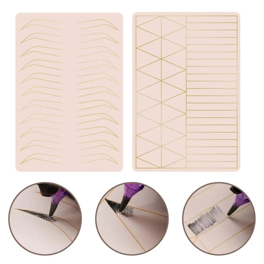 Tattoo Microblading Permanent Makeup Brows Thick Silicone Eyebrows Tattoo Latex Sheet Double Side Practice Skin