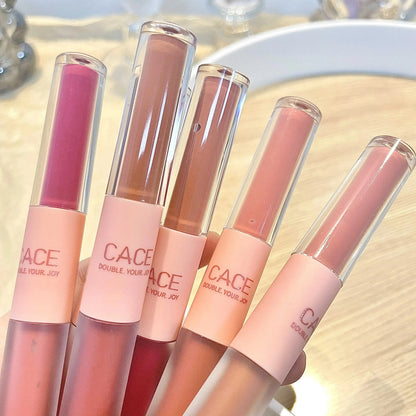 CACE Sexy Red Liquid Lipstick Moisturizing Lip Glaze Tint Long Lasting Matte Lip Mud Waterproof Velvet Lipstick Lips Cosmetics