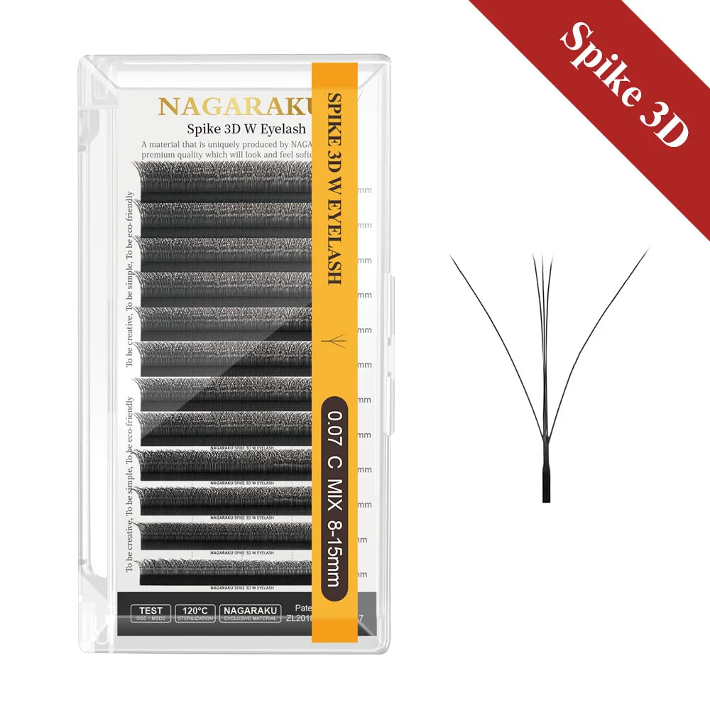 NAGARAKU 3D 4D 5D 6D W Shape  Premade Volume Fan WW Eyelash Extensions Soft Mesh Technological Lashes Makeup False Eyelashes