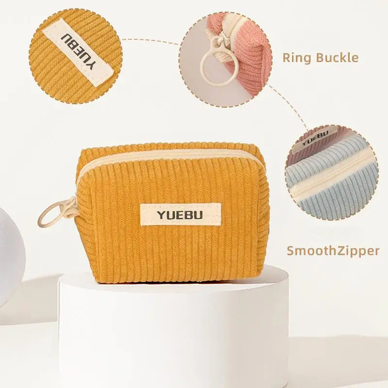 Fashionable Portable Coin Purse, Zipper Style Makeup Tool Storage Bag, Women'S Carry On Bag For Storing Change, Beauty Tool Bags
