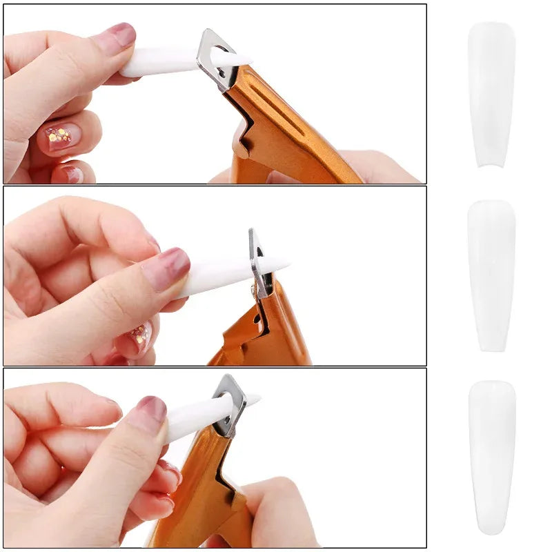 Professional False Nail Clippers False Nail Nippers Pointed ClippersUType Nail Clippers Acrylic False Nail Edge Trimmer Stainles
