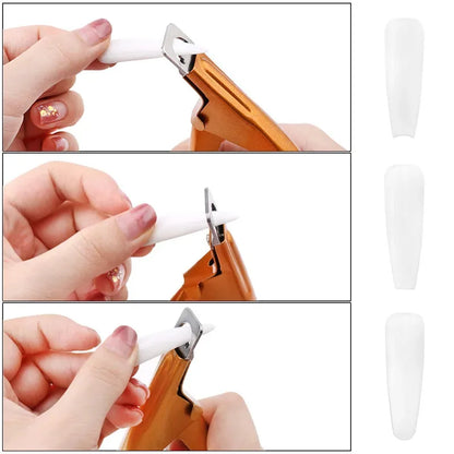 Professional False Nail Clippers False Nail Nippers Pointed ClippersUType Nail Clippers Acrylic False Nail Edge Trimmer Stainles