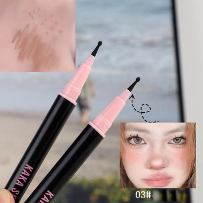 Realistic Natural Freckle Pen Fast Drying Waterproof Lifelike Round Head Freckle Spot Stamp Lasting Non-fading Dot Mole Makeup