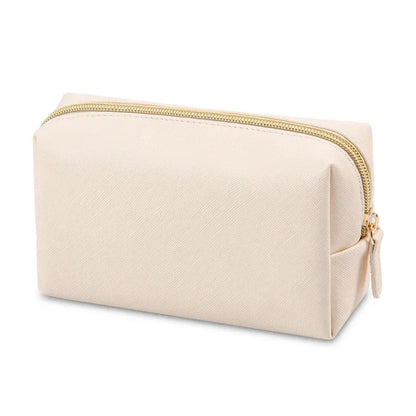 Women Cosmetic Bag Waterproof PU Leather Solid Color Makeup Pouch Travel Portable Wash Toiletry Storage Bag Organizer Purse 2023