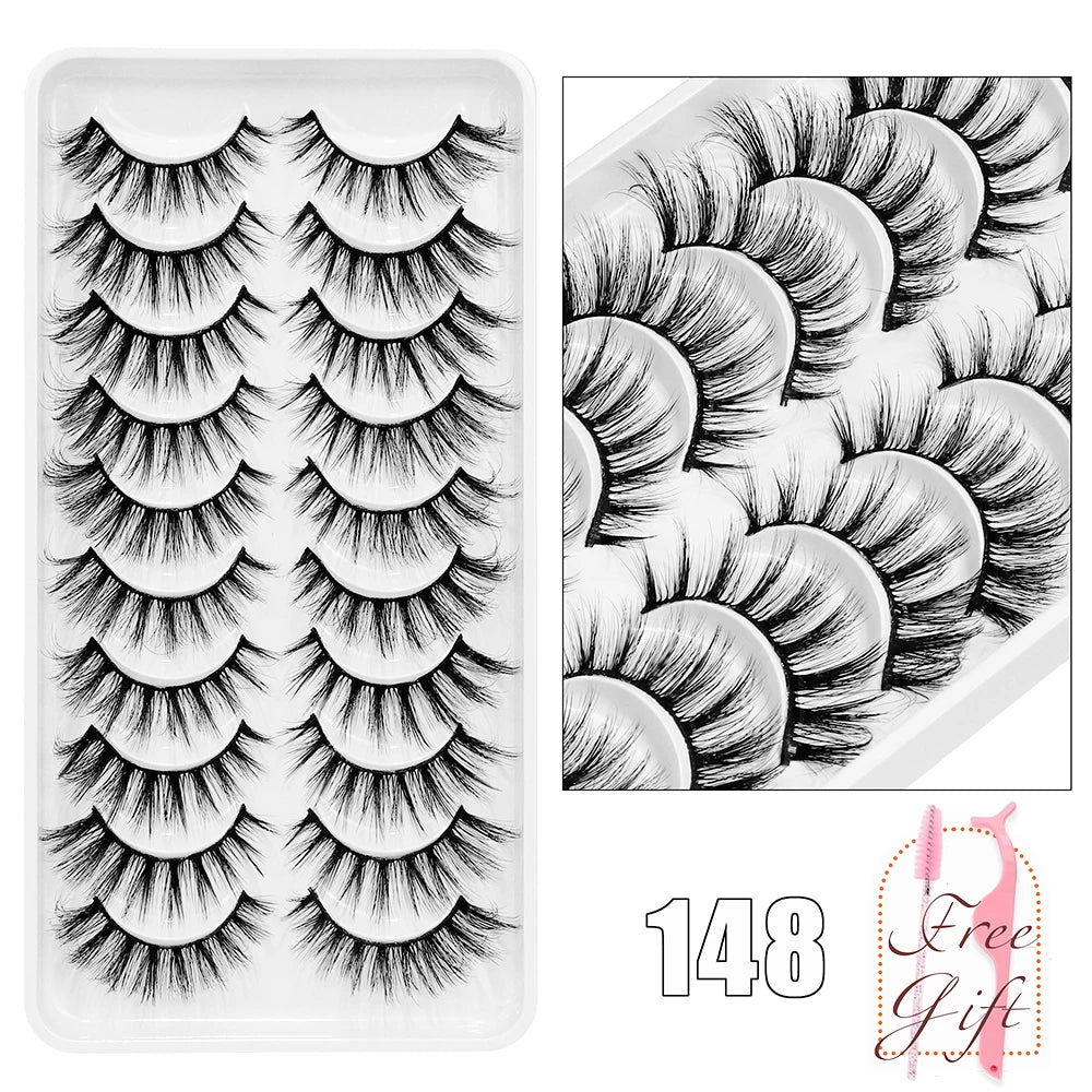 5/10Pairs 3D Mink Lashes Natural Eyelashes Dramatic False Eyelashes Faux Cils Makeup Wholesale Fake Eyelash Extension maquiagem
