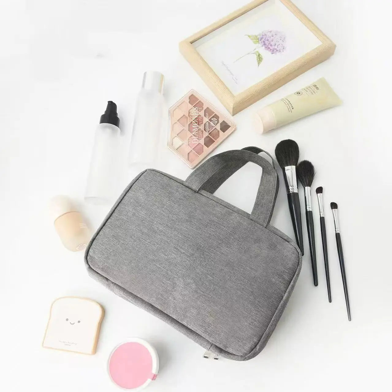 Large Hanging Hook Toiletry Bag Waterproof Folding Handbag Travel Makeup Cosmetic Razor Storage Organizer Case Bathroom Supplies