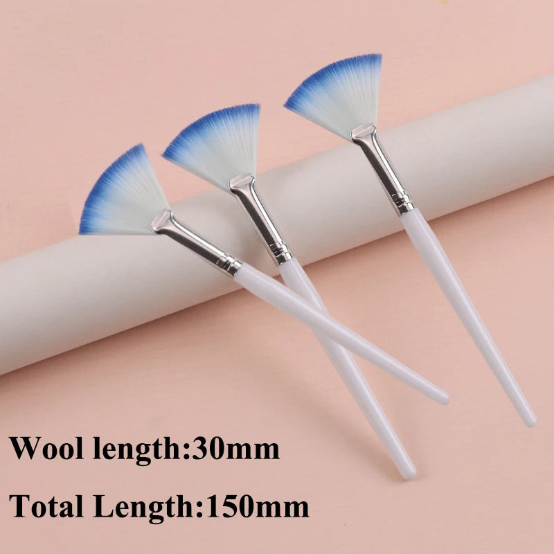 Practical Facial Brushes Fan Makeup Brushes Portable Mask Brush Cosmetic Tools for Women Flexible Facial Soft Mask Applicator