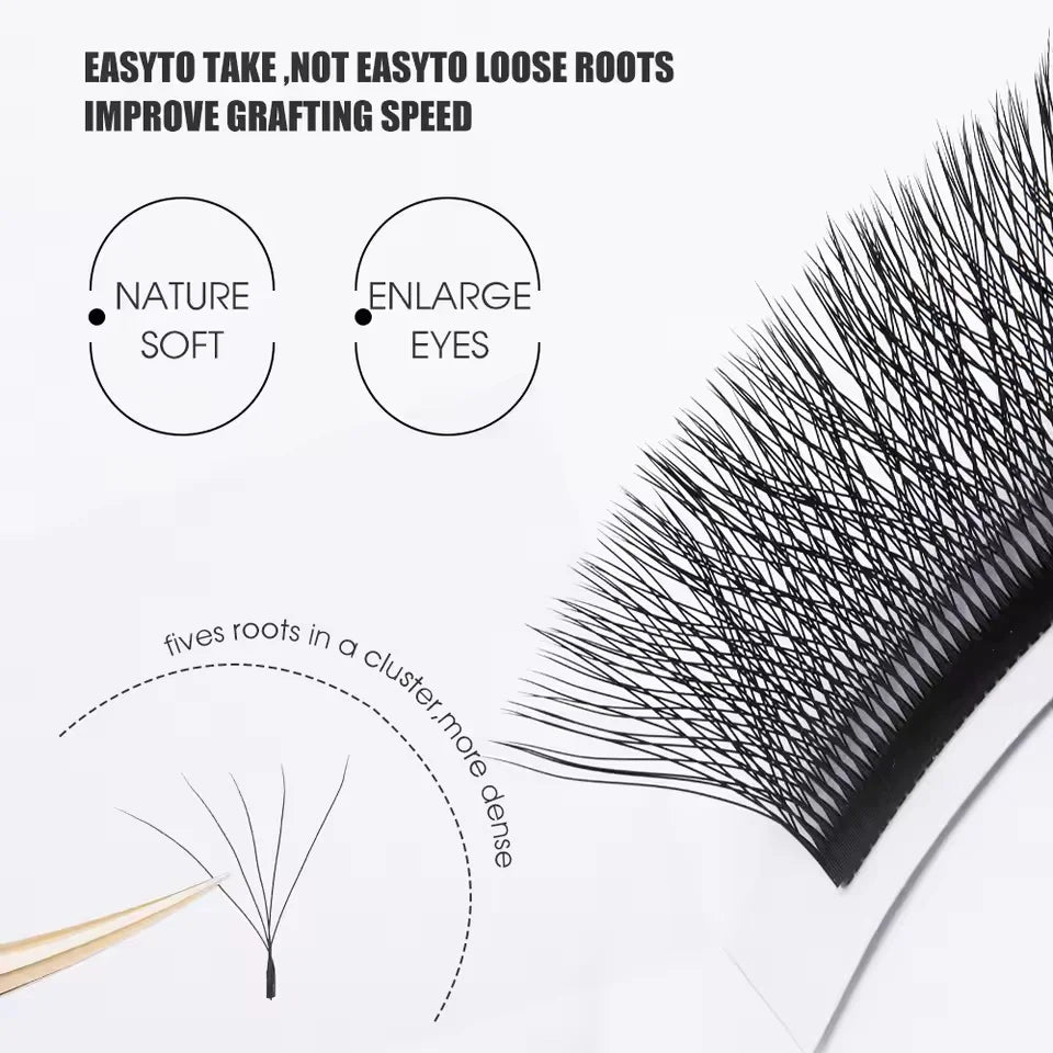 WENDY 3D/4D/5D/6D W Shape Waterproof Eyelashes Extension Cilios Fake Lashes Makeup Supplies High Quality Natural Look Lash
