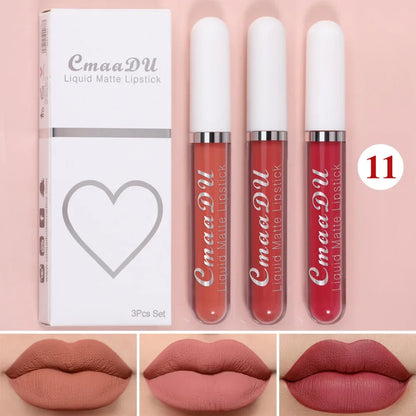 Women's Sexy Long-Lasting Velvet Matte Lip Gloss - Waterproof Nonstick Red Liquid Lipstick for Beauty Makeup