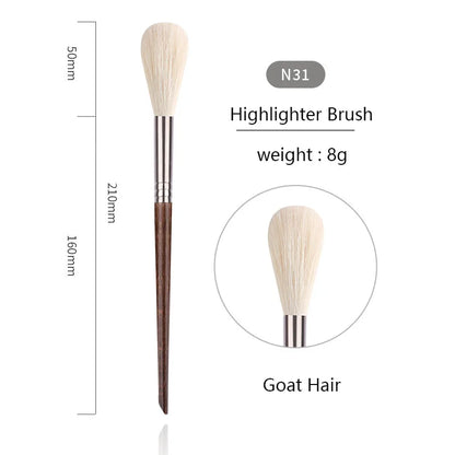 OVW Animal Hair Makeup Brush Complete Set 28PCS Lip Brushes Eyeshadow Brush Soft Makeup Brush Beauty Tools Smudge Brush Single