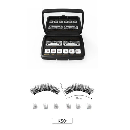 3D Magnetic Eyelashes Kit With Different Density Double False Eyeslashes Reusable Easy To Wear Fake Eyelash Extension Makeup Kit