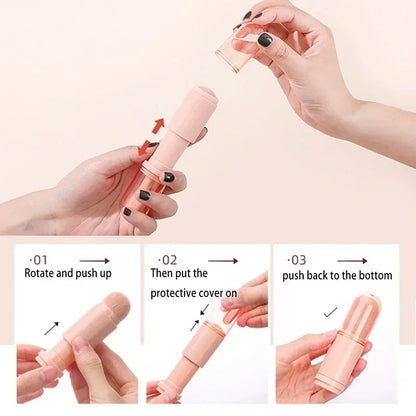 4pcs/set 4 In 1 Telescopic Makeup Brush Portable Travel Makeup Brushes Set Eyeshadow Loose Powder Mini Makeup Brush Beauty Tools