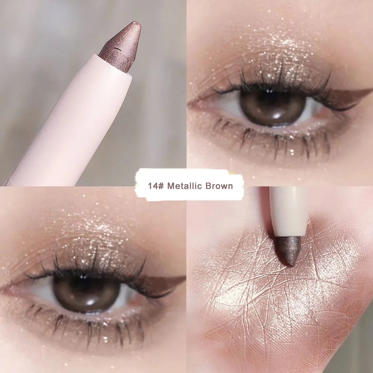 Eye Shadow Lying Silkworm Highlighter Pen Korean Eyes Makeup Matte White Pearl High-gloss Brightening Glitter Eyeshadow Stick