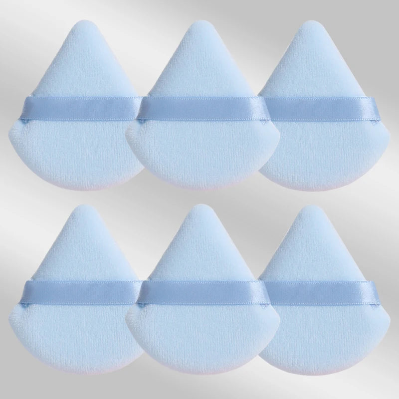 6 Pcs New Triangular Sponge Puffs with a Soft Skin Friendly and Delicate Makeup Feel Suitable for Home or Travel Use