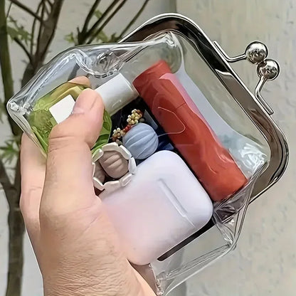 1PC Clear Mini Coin Purse Portable Mini Makeup Pouch Travel Cosmetic Organizer Credit card bank card clutch purse coin purse