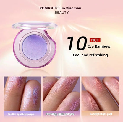 RMT High Gloss Chameleon Highlight Matte Purple Fine Powder Blusher Shiny Face Brightening Integrated Plate Makeup