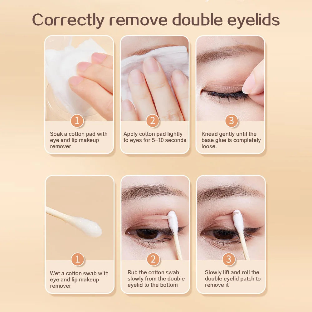 GECOMO 240PCS Invisible Double Eyelid Sticker High adhesive Traceless Natural Long-lasting Enlarge Eyes Beauty Tape Makeup Tool