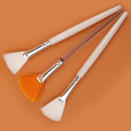 Practical Facial Brushes Fan Makeup Brushes Portable Mask Brush Cosmetic Tools for Women Flexible Facial Soft Mask Applicator