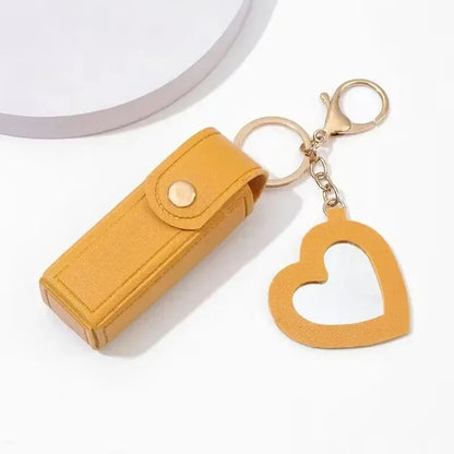 Portable Lipstick Mouth Red Envelope Gift Coin Purse Keychain Lipstick Mini Storage Bag Change Fashion Storage Box with Mirror