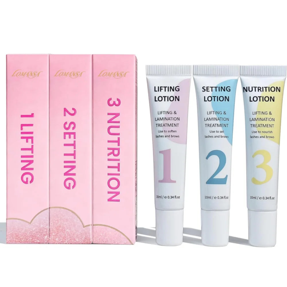 Lomansa Lash Lift Kit Eyelash Perm Kit Tube Step 1#2#3#4 Lifting Lotion Version Eyebrow Lamination and EyeLash Lifting Tool
