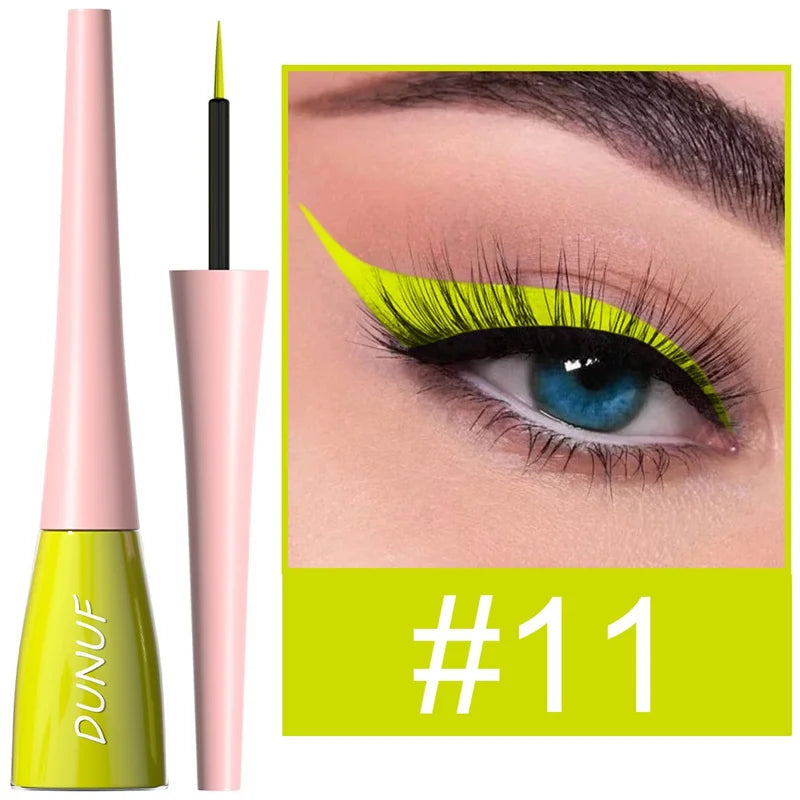 18 Colors Matte Colorful Liquid Eyeliner Pencil Waterproof Lasting Makeup Liquid Eye Liner Blue Green Yellow Eyes Cosmetics Pen