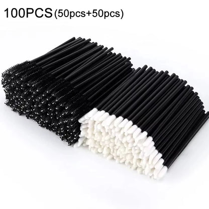 50/1000pcs Disposable Eyelash Brushes Eyelashes Extension Tools Eyebrow Brush Mascara Wands Applicator Spoolers Makeup Tools