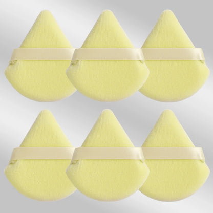 6 Pcs New Triangular Sponge Puffs with a Soft Skin Friendly and Delicate Makeup Feel Suitable for Home or Travel Use