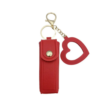 Portable Lipstick Mouth Red Envelope Gift Coin Purse Keychain Lipstick Mini Storage Bag Change Fashion Storage Box with Mirror