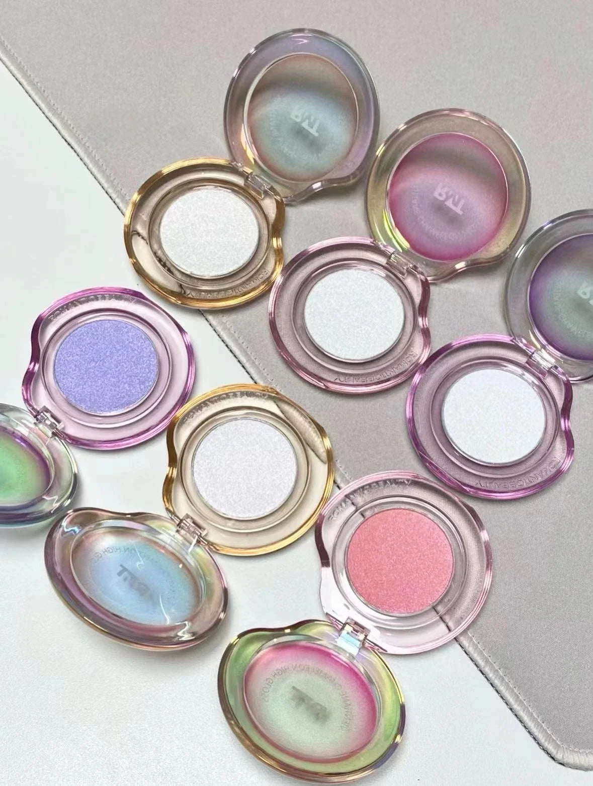 RMT High Gloss Chameleon Highlight Matte Purple Fine Powder Blusher Shiny Face Brightening Integrated Plate Makeup