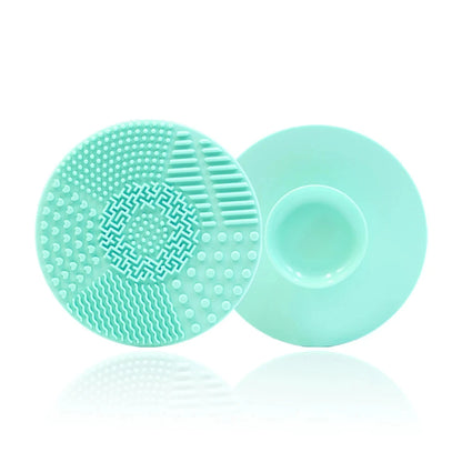 Colorful Brush Cleaner Scrubbe Board Cosmetic Makeup Brush Washing Silicone Gel Cleaning Mat Foundation Makeup Brush Cleaner Pad